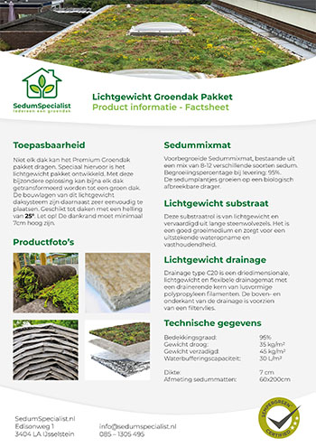 Factsheet lichtgewicht pakket