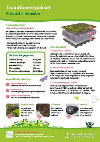 Productblad Traditioneel pakket